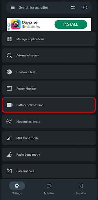 Battery Optimization